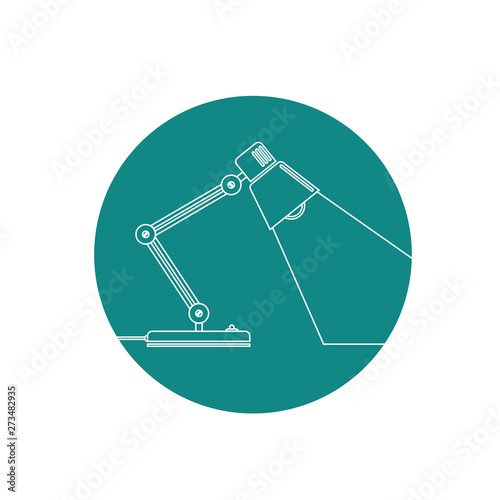illustration of table office desktop lighting lamp isolated