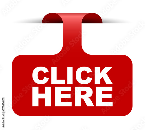 red vector banner click here