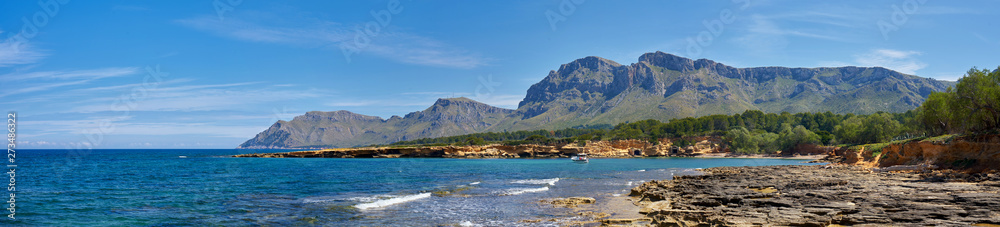 Fototapeta premium Panoramic View At Sierra de Llevant Mallorca Spain