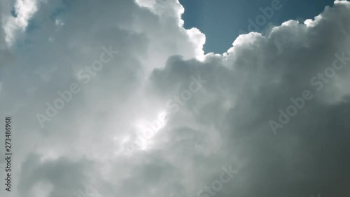 Beautiful clouds high in the sky. Background of white clouds in the sky