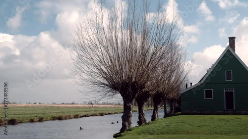 Museum in Zaanse Schans village. Zaandam Netherlands 03.18.2019