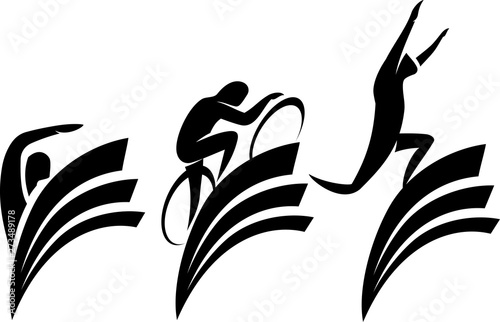 Triathlon Symbol Event Set