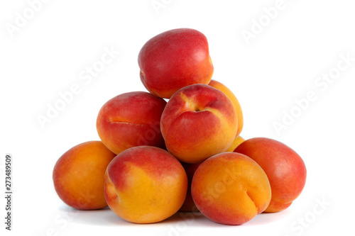 Ripe yellow-red apricots