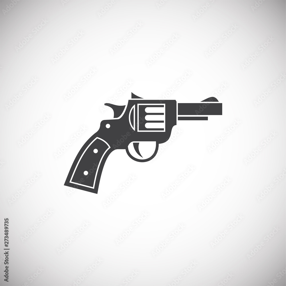 Pistol related icon on background for graphic and web design. Simple illustration. Internet concept symbol for website button or mobile app. Pistol related icon on background for graphic and web design. Simple illustration. Internet concept symbol for website button or mobile app.