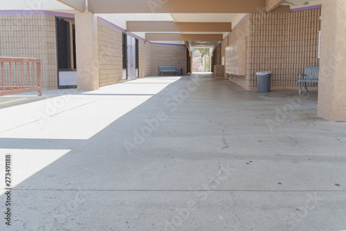 Exterior School Outdoor Locker Hallway