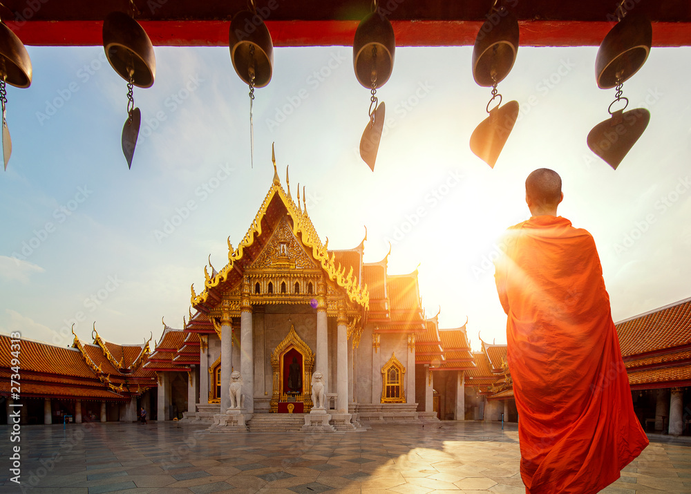 Naklejka premium Marmurowa Świątynia Bangkoku