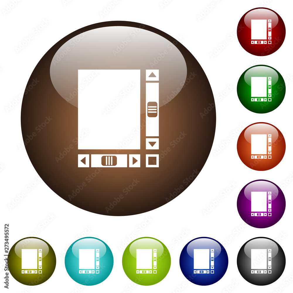 Blank document with scroll bars color glass buttons Blank document with scroll bars color glass buttons
