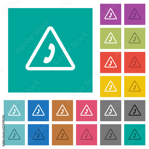 Free Download Emergency call square flat multi colored icons - GFXLoad