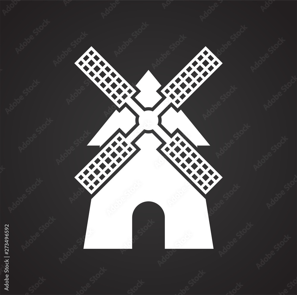 Wind mill icon on background for graphic and web design. Simple illustration. Internet concept symbol for website button or mobile app. Wind mill icon on background for graphic and web design. Simple illustration. Internet concept symbol for website button or mobile app.