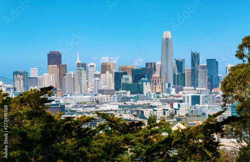 Downtown San Francisco skyline buildings and skyscrapers