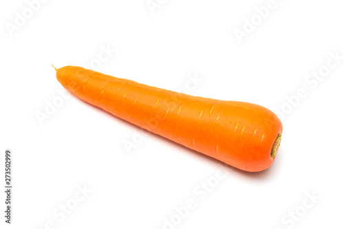 Fresh carrot isolated on white background. Close up of Carrot.