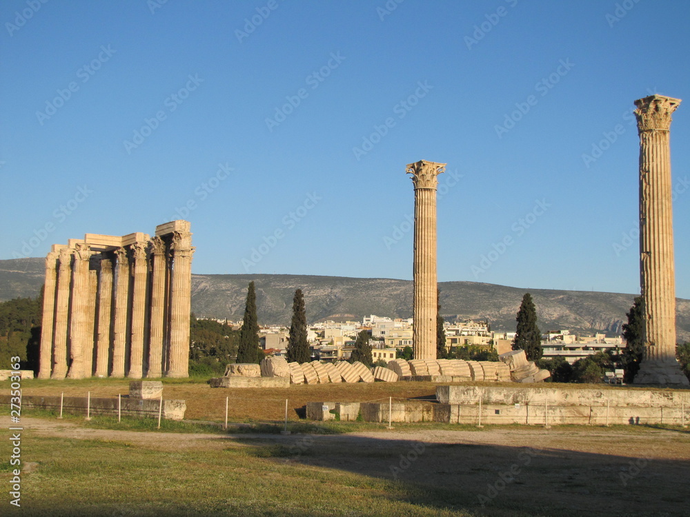 Ruins of the Temple of Olympian Zeus in Athens, Greece