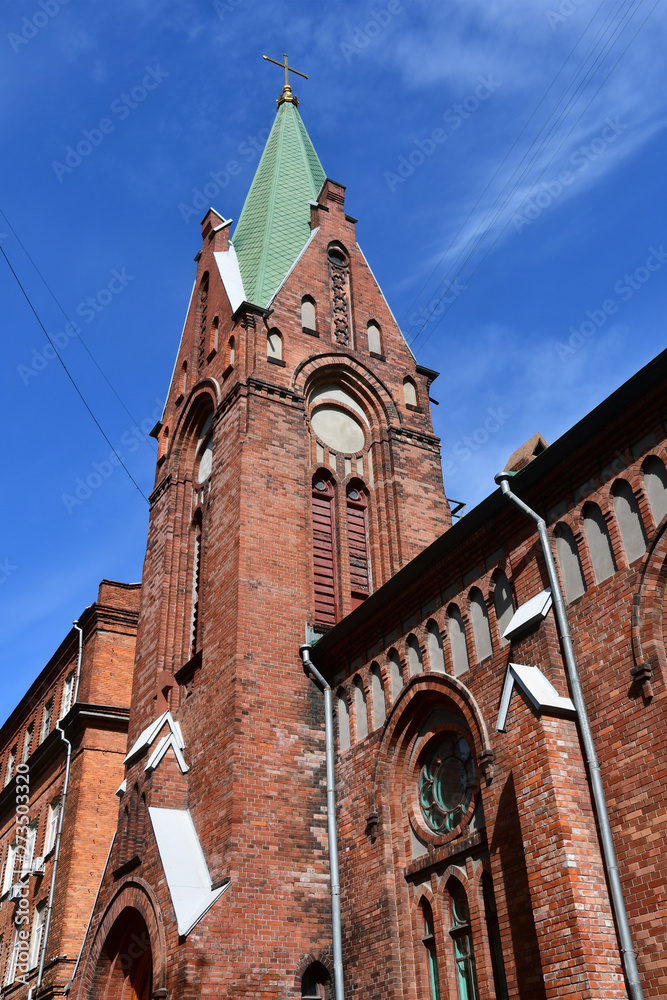 Lutheran Church of St. Paul in Vladivostok on a Sunny may day. Russia