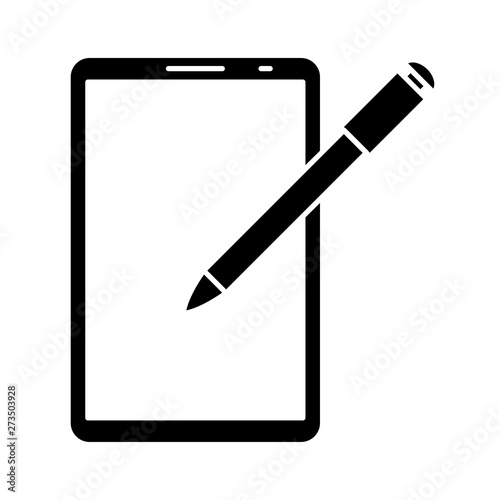 Black smart phone, cellphone isolated on white background
