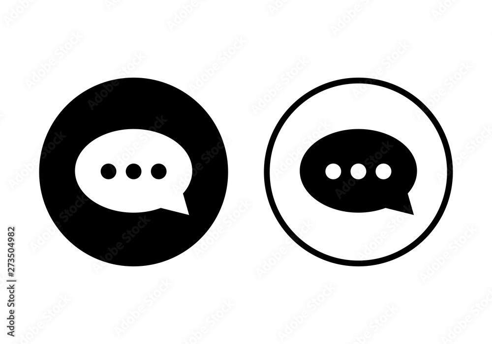 Fototapeta premium Chat icon vector. Chat Icon in trendy flat style isolated on grey background. Speech bubble symbol for web design