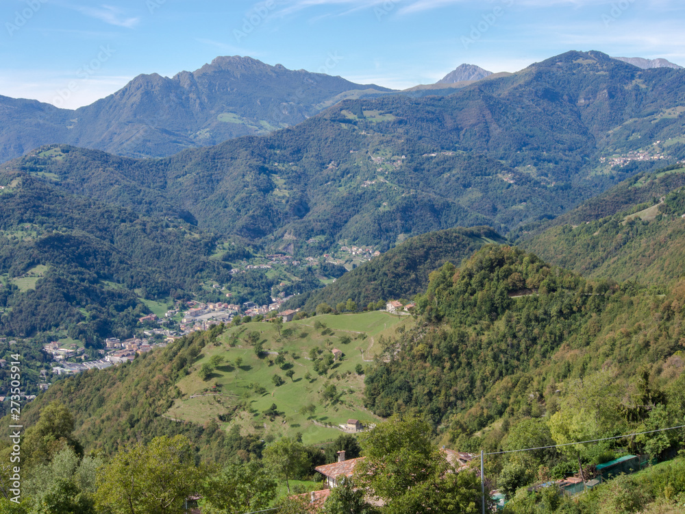 view of the Bergamo mountains. Orobie