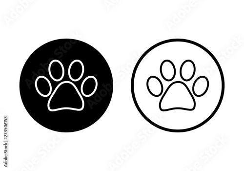 Paw icon vector. Paw Print icon