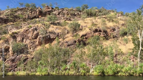 Landscape view of Leliyn Edith Falls in Nitmiluk National Park Northern Territory, Australia.  photo