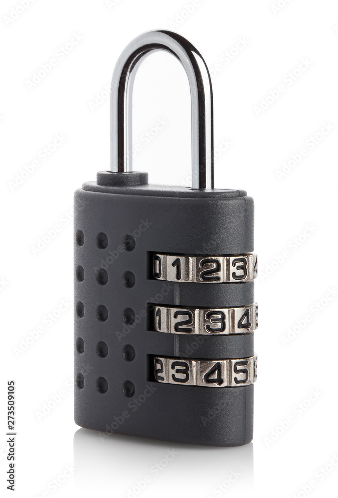 Combination lock, isolated on white background Combination lock, isolated on white background