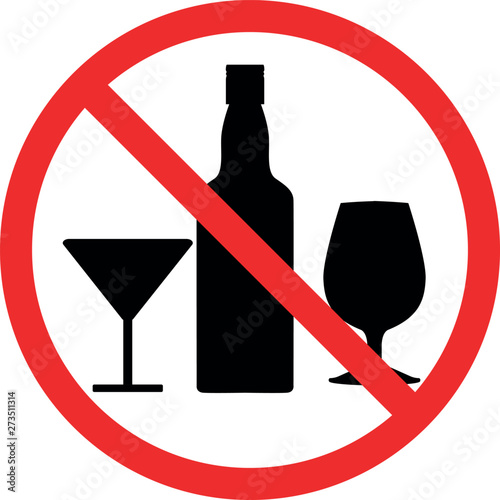 Do not drink alcohol in this area