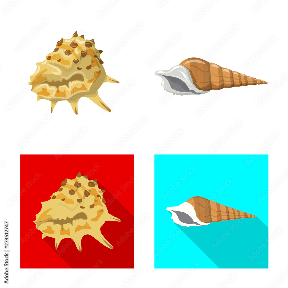 Obraz premium Isolated object of animal and decoration logo. Collection of animal and ocean vector icon for stock.