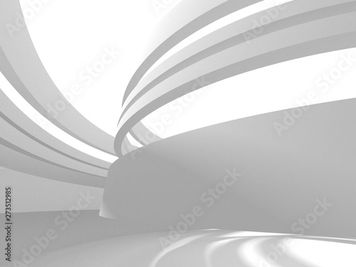 Futuristic White Architecture Design Background