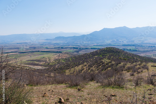 Scenic landscape with settlements, Armenia-Georgia border