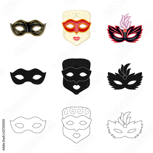 Vector illustration of luxury and celebration logo. Set of luxury and hide  stock symbol for web.