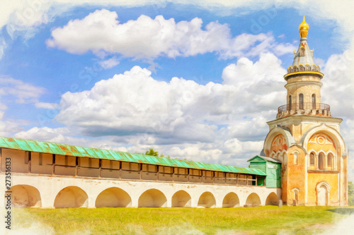 Torzhok. Novotorzhsky Borisoglebsky Monastery. Imitation of the picture photo