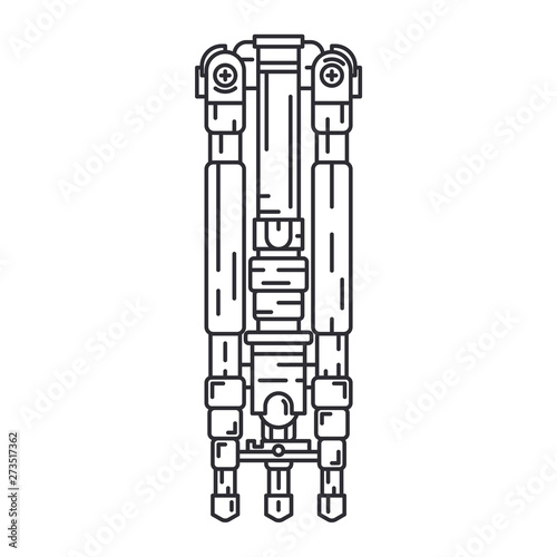 Line flat vector icon digital photographer professional equipment. Photography art. Photographic camera precast compact tripod. Cartoon style illustration, element design. Snapshot photo studio lens.