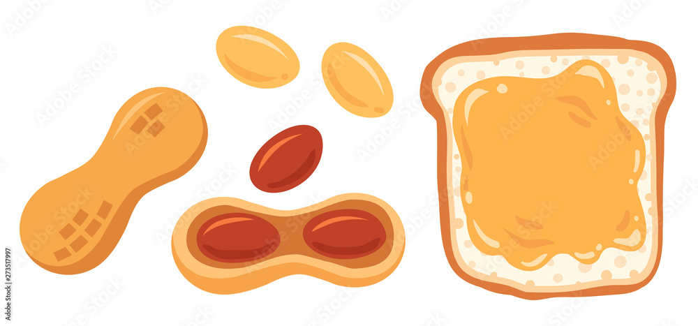 Vector set of peanut snack Vector set of peanut snack