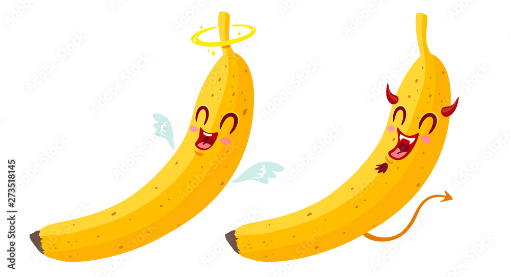 Banana is like an angel and devil Banana is like an angel and devil