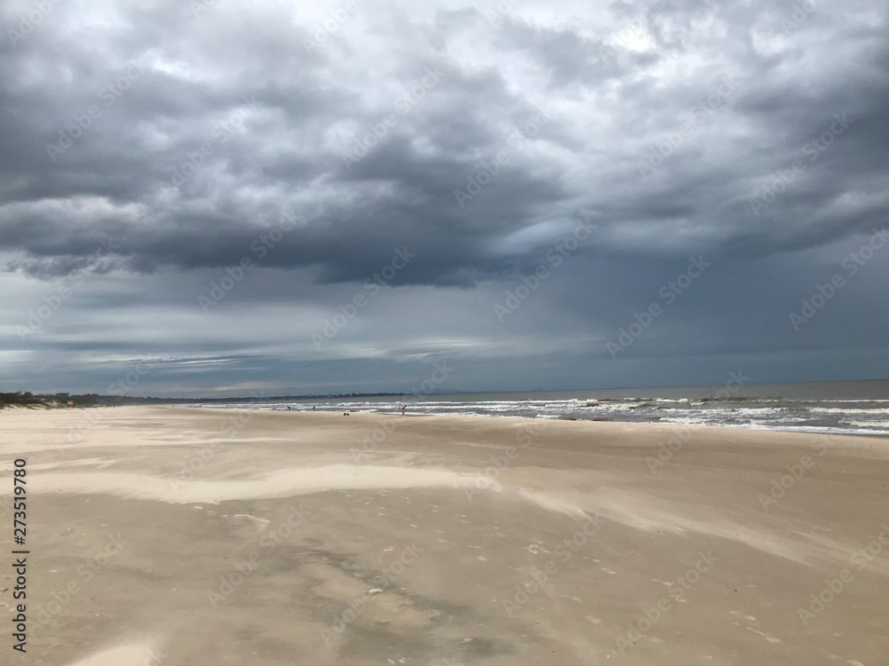 Storm clouds in Pinamar beach