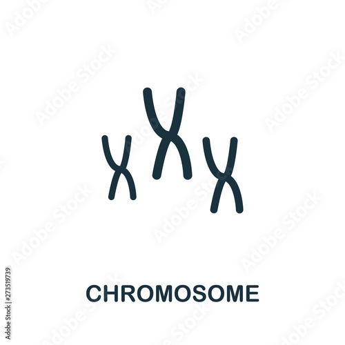 Chromosome vector icon symbol. Creative sign from biotechnology icons collection. Filled flat Chromosome icon for computer and mobile