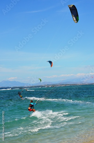 kitesurfer on the beach