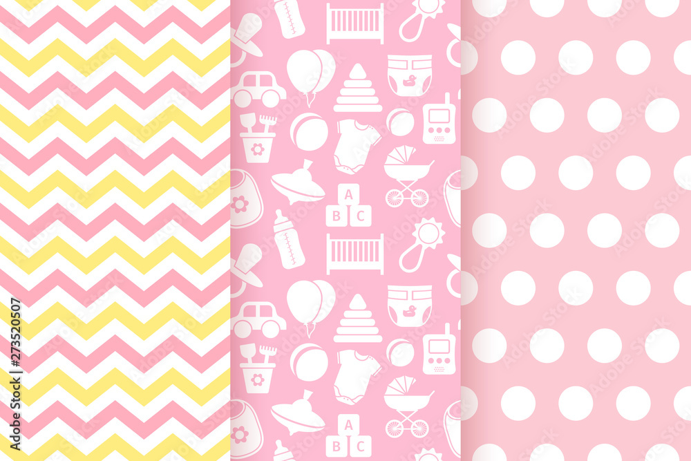 pink baby background vector