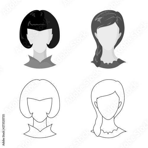 Isolated object of professional and photo sign. Collection of professional and profile stock symbol for web.
