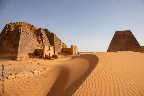 The amazing pyramids of Meroe  north of Khartoum  Sudan