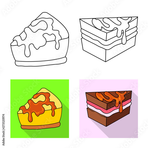 Vector illustration of confectionery and culinary symbol. Collection of confectionery and product stock symbol for web.