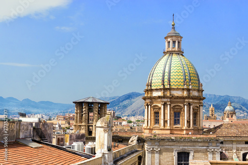 Dome of the Saint Catherine Church in Palermo, Italy photo