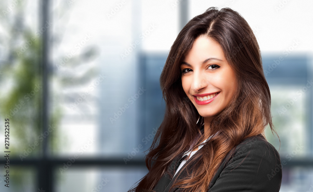 Smiling young female manager portrait Smiling young female manager portrait