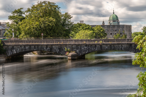 Bridge over Corrib River with Cathedral in background
