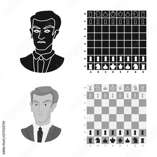 Vector design of checkmate and thin icon. Set of checkmate and target stock symbol for web.