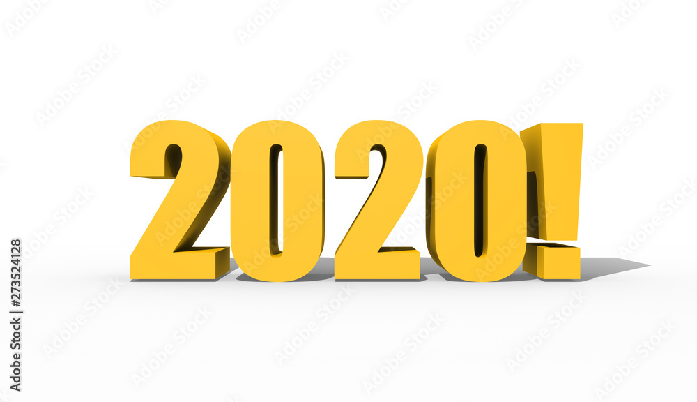 2020 New Year. Twenty twenty or two thousand twenty figures on a white background. 2020 New Year. Twenty twenty or two thousand twenty figures on a white background.