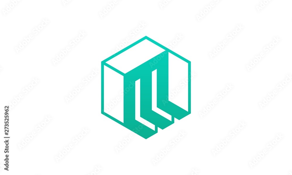 letter m abstract logo