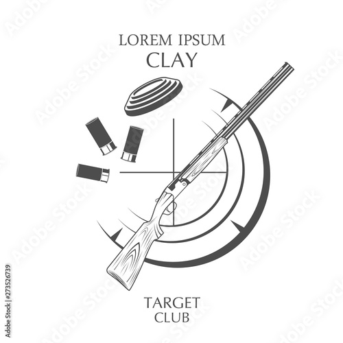 sporting clay Skeet. vintage clay target and gun club labels