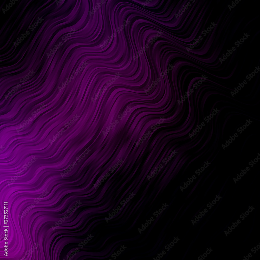 Dark Pink vector texture with curves.