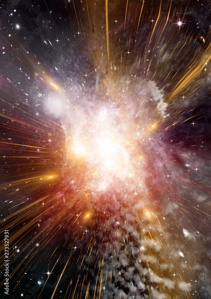 Fototapeta premium galaxy in a free space. 3D rendering