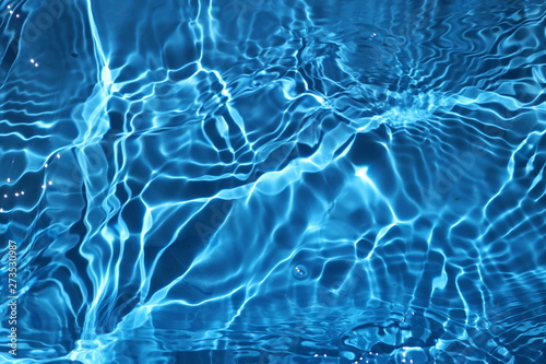 Fototapeta Naklejka Na Ścianę i Meble -  Blue Clean And Transparent Pool water
