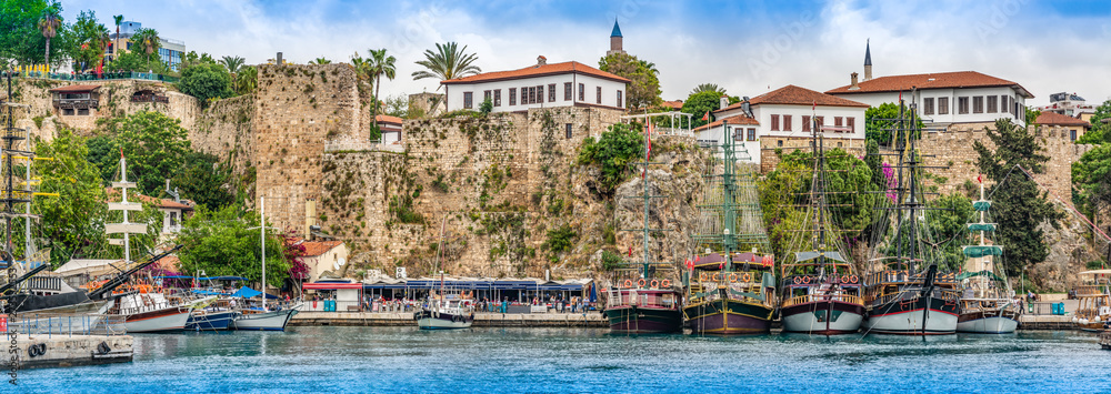 The old port in Analya city, Turkey